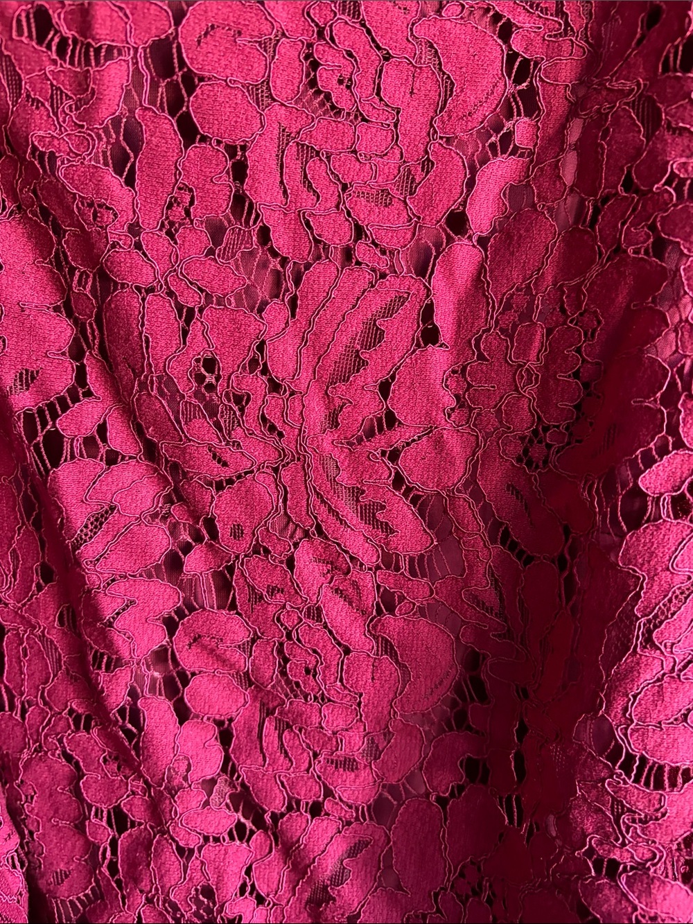 Jessica London Lace Overlay Wide-Leg Jumpsuit in Berry - Picture 4 of 4